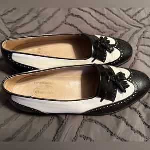 Church’s/Prada Women’s wingtip tassel dress shoes. 8.5